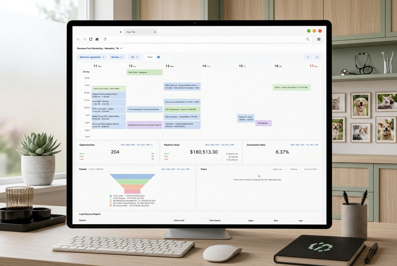 Reliom dashboard for veterinary clinics