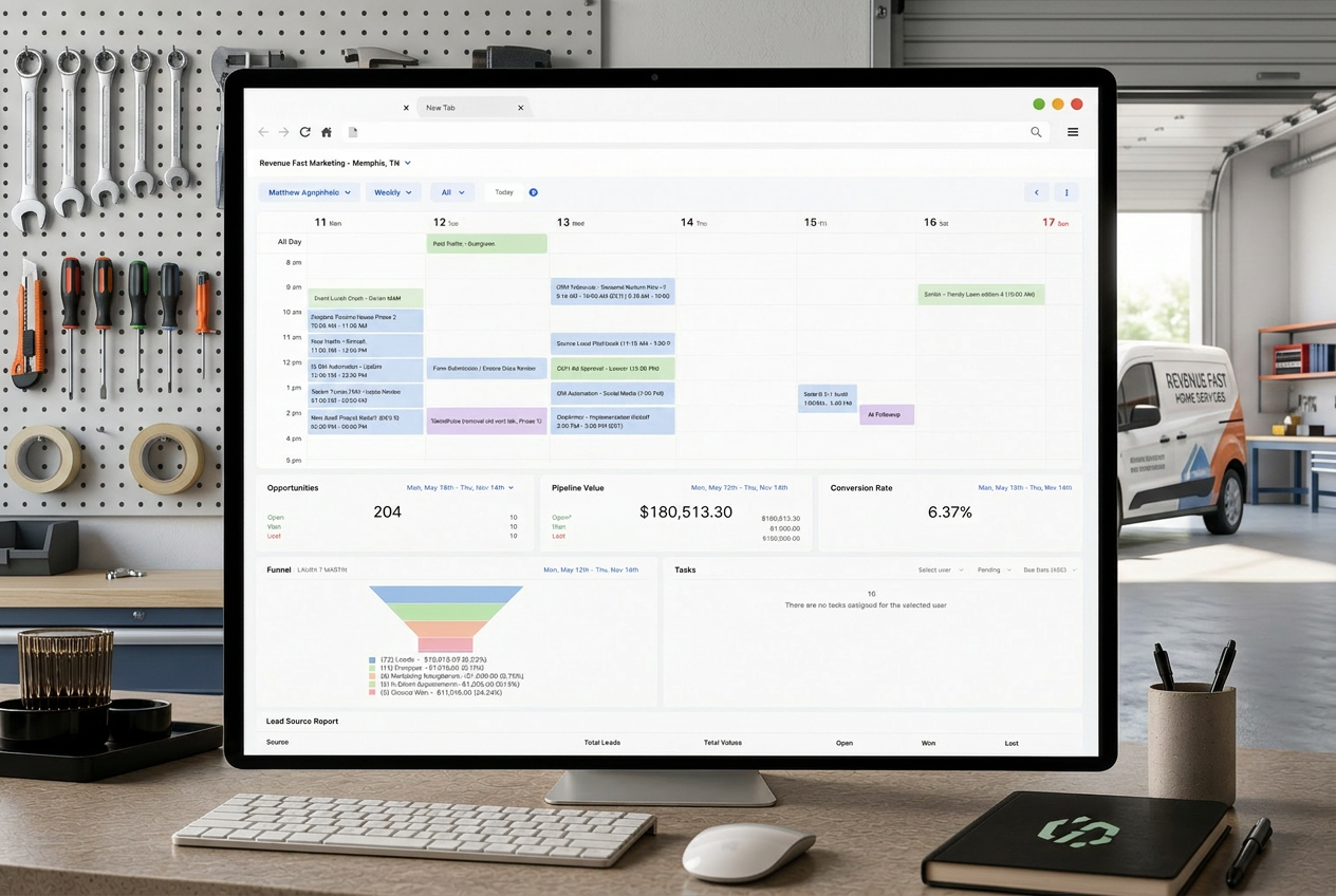 Reliom dashboard for home service businesses